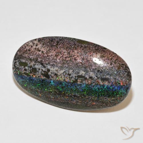 Opala Matriz Multicolorido Natural 47.65ct, oval, Opaco