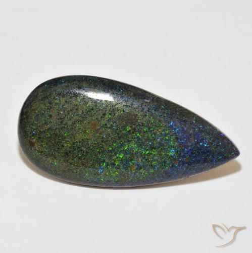 Opala Matriz Multicolorido Natural 31.16ct, Formato de pêra, Opaco