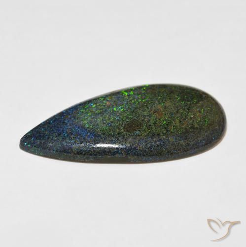 Opala Matriz Multicolorido Natural 31.16ct, Formato de pêra, Opaco
