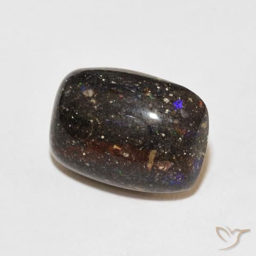 Opala Matriz Multicolorido Natural 6.86ct, Almofada, Opaco