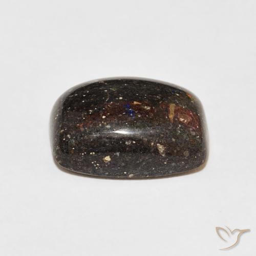 Opala Matriz Multicolorido Natural 6.86ct, Almofada, Opaco