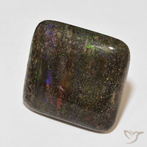 Opala Matriz Multicolorido Natural 51.05ct, Almofada, Opaco