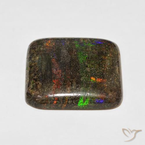 Opala Matriz Multicolorido Natural 51.05ct, Almofada, Opaco