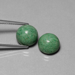 Pedras preciosas de maw-sit-sit verde natural de  ct, corte redondo, opaco