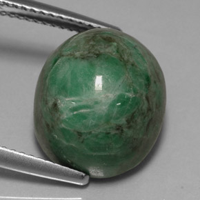 Maw-sit-sit verde natural 11,79ct, corte oval, opaco