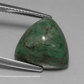 Maw-sit-sit verde natural 12,52ct, trillion, opaco