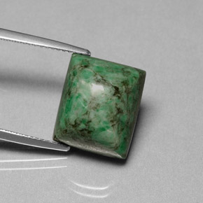 Maw-sit-sit verde natural 13,00ct, baguete, opaco