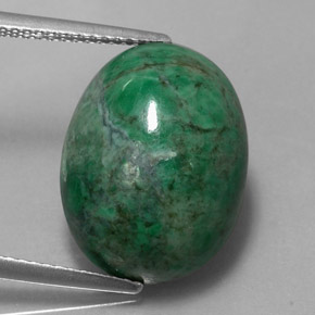 Maw-sit-sit verde natural 13,90ct, corte oval, opaco