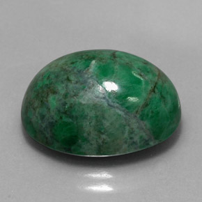 Maw-sit-sit verde natural 13,90ct, corte oval, opaco