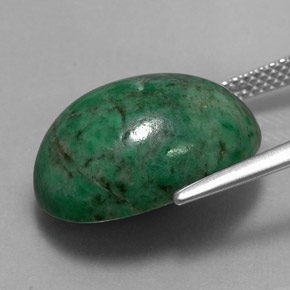 Maw-sit-sit verde natural 13,90ct, corte oval, opaco