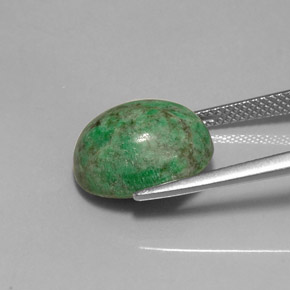 Maw-sit-sit verde natural 8,57ct, corte oval, opaco