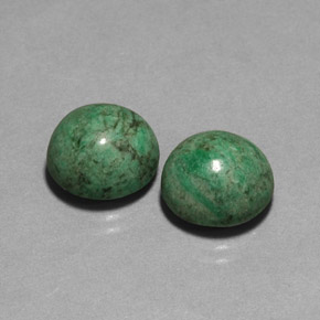 Pedras preciosas de maw-sit-sit verde natural de  ct, corte redondo, opaco