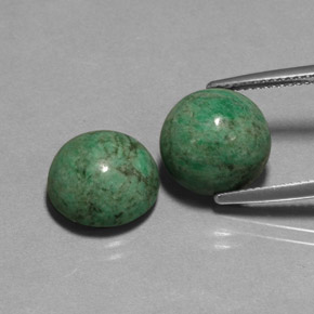 Pedras preciosas de maw-sit-sit verde natural de  ct, corte redondo, opaco