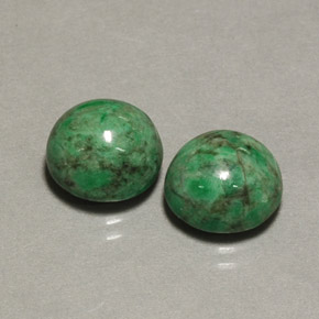 Pedras preciosas de maw-sit-sit verde natural de  ct, corte redondo, opaco