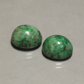 Pedras preciosas de maw-sit-sit verde natural de  ct, corte oval, opaco