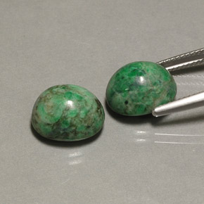 Pedras preciosas de maw-sit-sit verde natural de  ct, corte oval, opaco