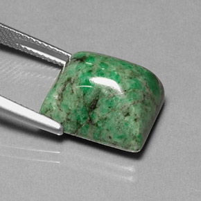 Maw-sit-sit verde natural 15,19ct, baguete, opaco