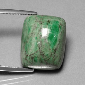 Maw-sit-sit verde natural 20,95ct, almofada cortada, opaco
