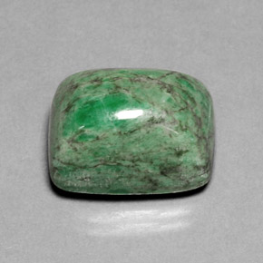 Maw-sit-sit verde natural 20,95ct, almofada cortada, opaco