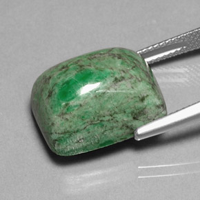 Maw-sit-sit verde natural 20,95ct, almofada cortada, opaco
