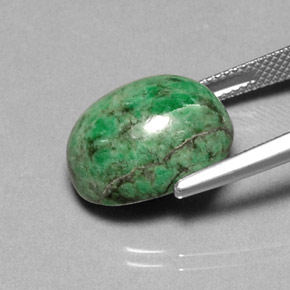 Maw-sit-sit verde natural 14,02ct, corte oval, opaco