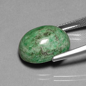Maw-sit-sit verde natural 13,55ct, corte oval, opaco