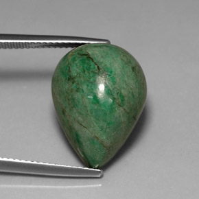 Maw-sit-sit verde natural 19,99ct, formato de pêra, opaco