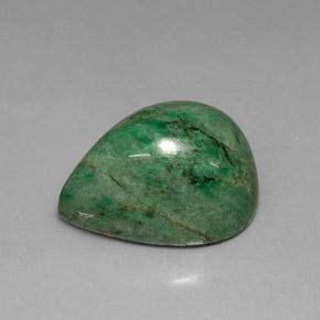 Maw-sit-sit verde natural 19,99ct, formato de pêra, opaco