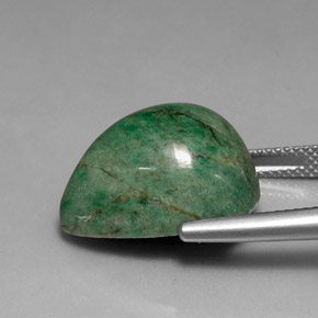 Maw-sit-sit verde natural 19,99ct, formato de pêra, opaco