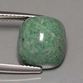 Maw-sit-sit verde natural 9,50ct, almofada cortada, opaco