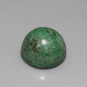 Maw-sit-sit verde natural 8,75ct, corte redondo, opaco