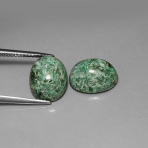 Pedras preciosas de maw-sit-sit verde natural de  ct, corte oval, opaco