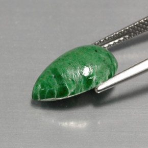 Maw-sit-sit verde natural 4,24ct, formato de pêra, opaco