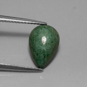 Maw-sit-sit verde natural 3,13ct, formato de pêra, opaco