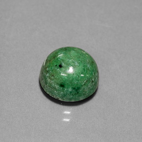 Maw-sit-sit verde natural 5,88ct, corte redondo, opaco