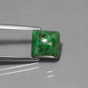 Maw-sit-sit verde natural 3,10ct, quadrado, opaco