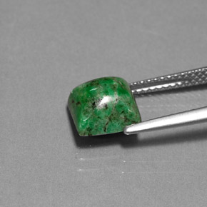 Maw-sit-sit verde natural 3,10ct, quadrado, opaco