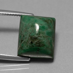 Maw-sit-sit verde natural 15,54ct, baguete, opaco