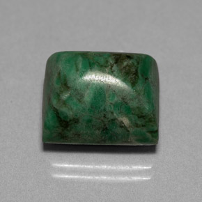Maw-sit-sit verde natural 15,54ct, baguete, opaco