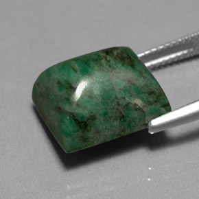 Maw-sit-sit verde natural 15,54ct, baguete, opaco
