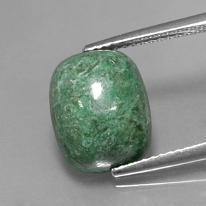 Maw-sit-sit verde natural 6,75ct, almofada cortada, opaco