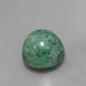 Maw-sit-sit verde natural 5,83ct, corte redondo, opaco