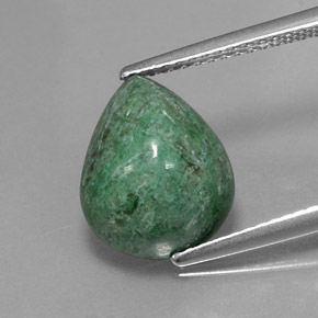 Maw-sit-sit verde natural 5,20ct, formato de pêra, opaco