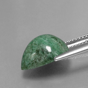 Maw-sit-sit verde natural 5,20ct, formato de pêra, opaco