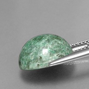 Maw-sit-sit verde natural 7,78ct, corte oval, opaco