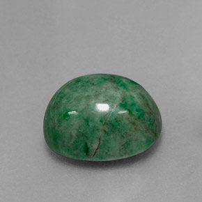 Maw-sit-sit verde natural 6,54ct, corte oval, opaco