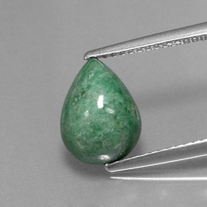 Maw-sit-sit verde natural 3,27ct, formato de pêra, opaco
