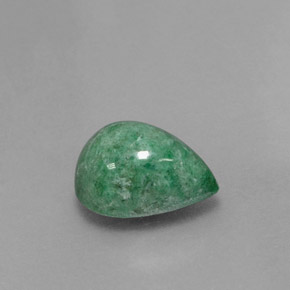 Maw-sit-sit verde natural 3,27ct, formato de pêra, opaco