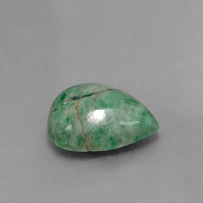 Maw-sit-sit verde natural 3,18ct, formato de pêra, opaco