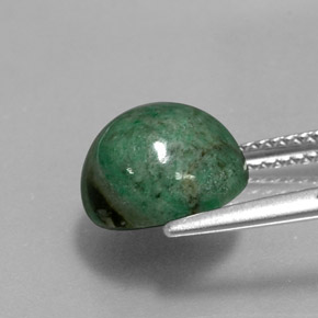 Maw-sit-sit verde natural 5,08ct, corte redondo, opaco